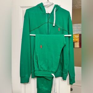 Polo by Ralph Lauren Men's Zip-Up Sweater in Green